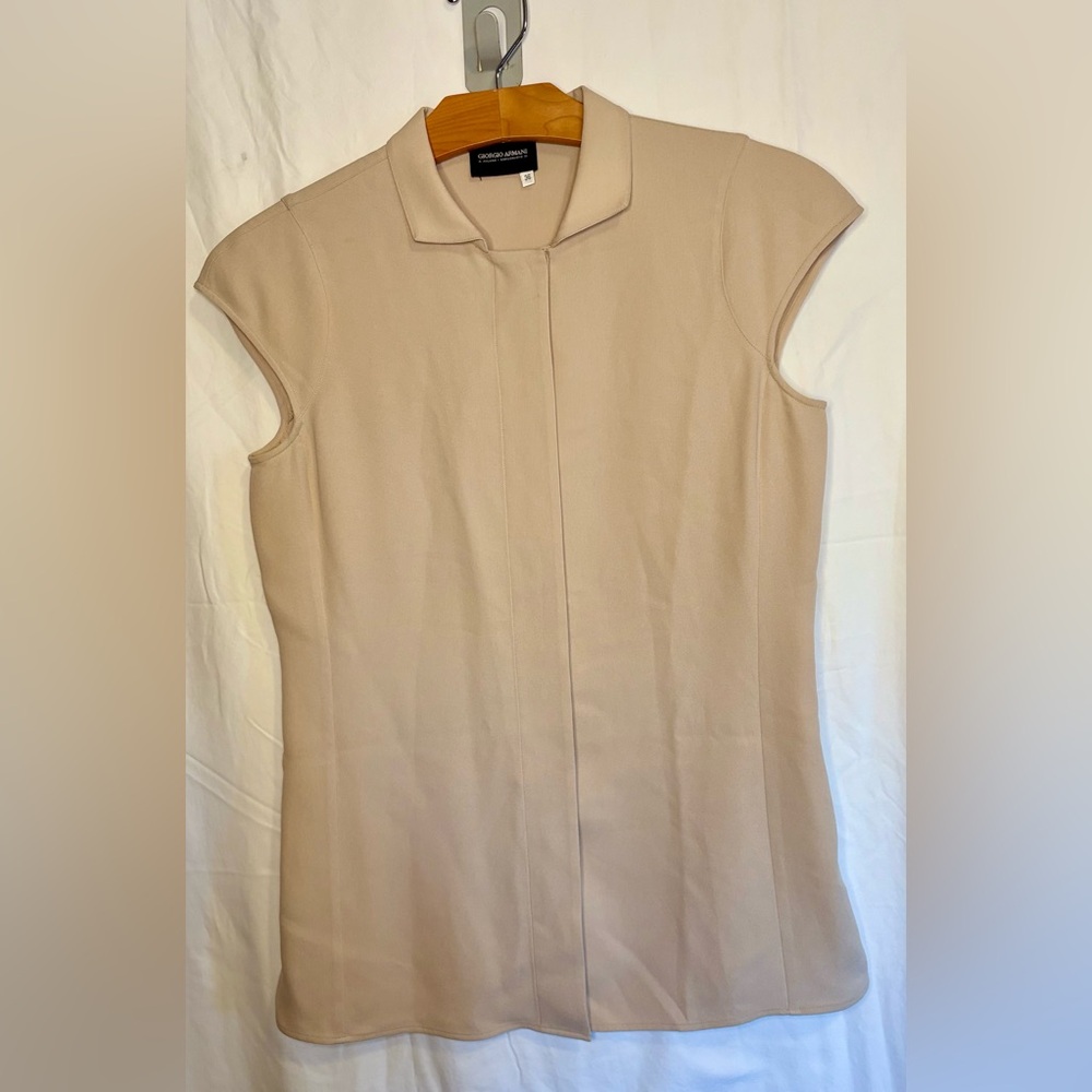 Vintage Giorgio Armani Silk Button-Up Blouse